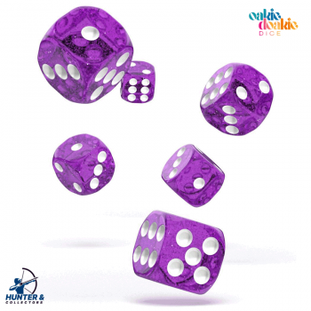 Oakie Doakie Dice W6 Würfel 16 mm Speckled - Lila 12 Stück